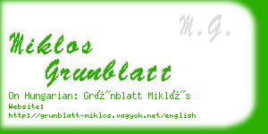miklos grunblatt business card